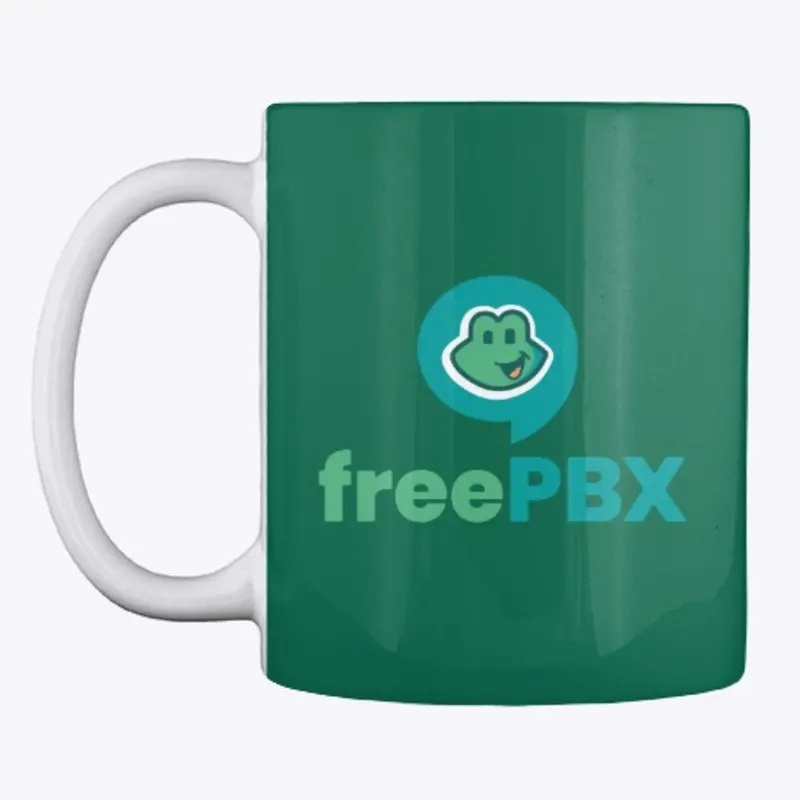 FreePBX Logo and Bubble Coffee Cup